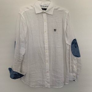 White linen button down